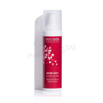 Акне Аут активен лосион против акне 60 мл Biotrade (Acne Out Active Lotion 60 ml Biotrade)