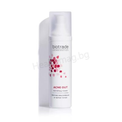 Акне Аут матиращ тоник за лице за мазна кожа 60 мл Biotrade (Acne Out Mattifying Tonic 60 ml Biotrade)