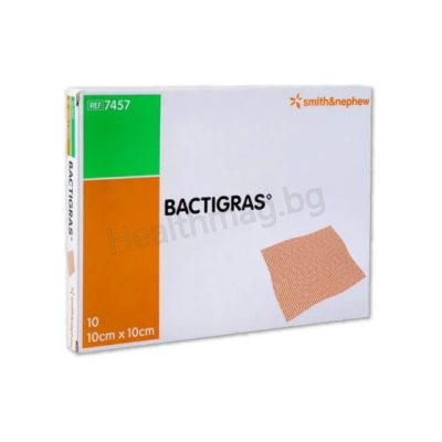 Bactigras, Бактиграс превръзка за рани 10 x 10 см, Smith & Nephew (Bactigras Wound Dressing 10 x 10 cm)