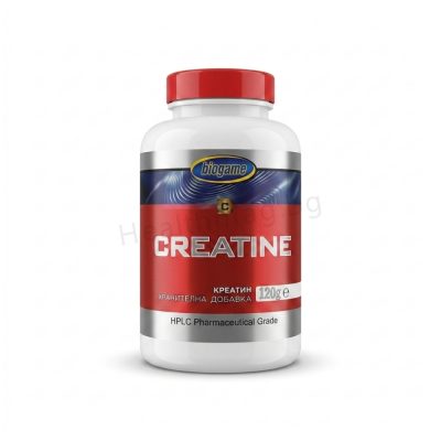 Креатин на прах за повече енергия и издръжливост 120 г, Biogame (Creatine Powder 120 g Biogame) Хранителна добавка