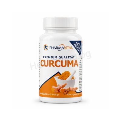 Куркума 500 мг 60 капсули, Pharma Vital (Curcuma 500 mg 60 Capsules Pharma Vital)