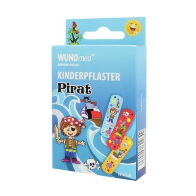 Детски пластири Пирати х 10 бр, WUNDmed (Wundmed Kinderpflaster Piraten 10 pcs)