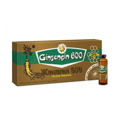 Женшен 600 флакони за бърза енергия x 10, TNT (Ginseng 600 Liquid Vials x 10) Хранителна добавка