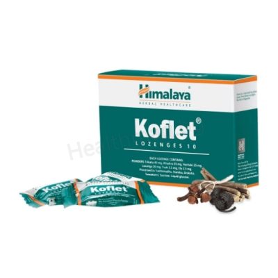 Кофлет билкови пастили при кашлица х10, Himalaya хранителна добавка за облекчаване на състоянието при фарингит, ларингит, кашлица.