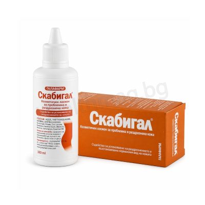 Скабигал лосион за проблемна и раздразнена кожа 100 мл, Галафарма (Skabigal Lotion for Problematic and Irritated Skin 100 ml Galafarma)