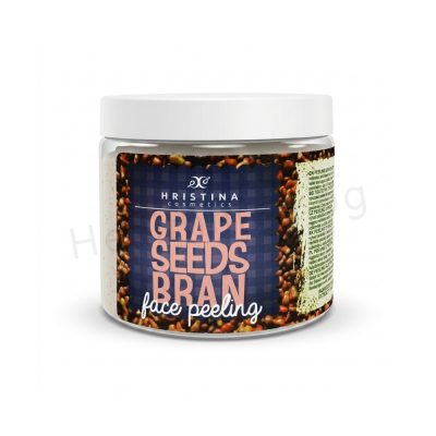 Тоалетни трици за лице с гроздови семки 200 мл, Hristina Cosmetics (Grape Seed Bran Face Peeling 200 ml Hristina) Козметичен продукт