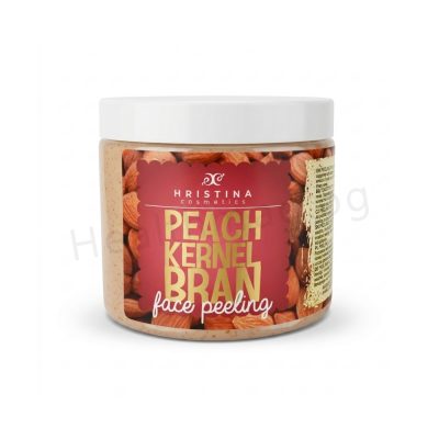 Тоалетни трици за лице с костилки от праскова 200 мл, Hristina Cosmetics (Peach Bran Face Peeling 200 ml Hristina) Козметичен продукт