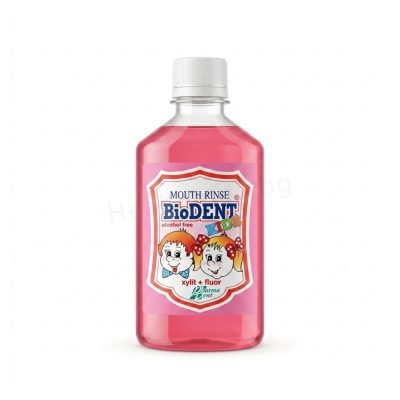 Вода за уста за деца с флуор 300 мл BioDent (BioDent Kids Xylit + Fluor Mouthwash 300 ml)
