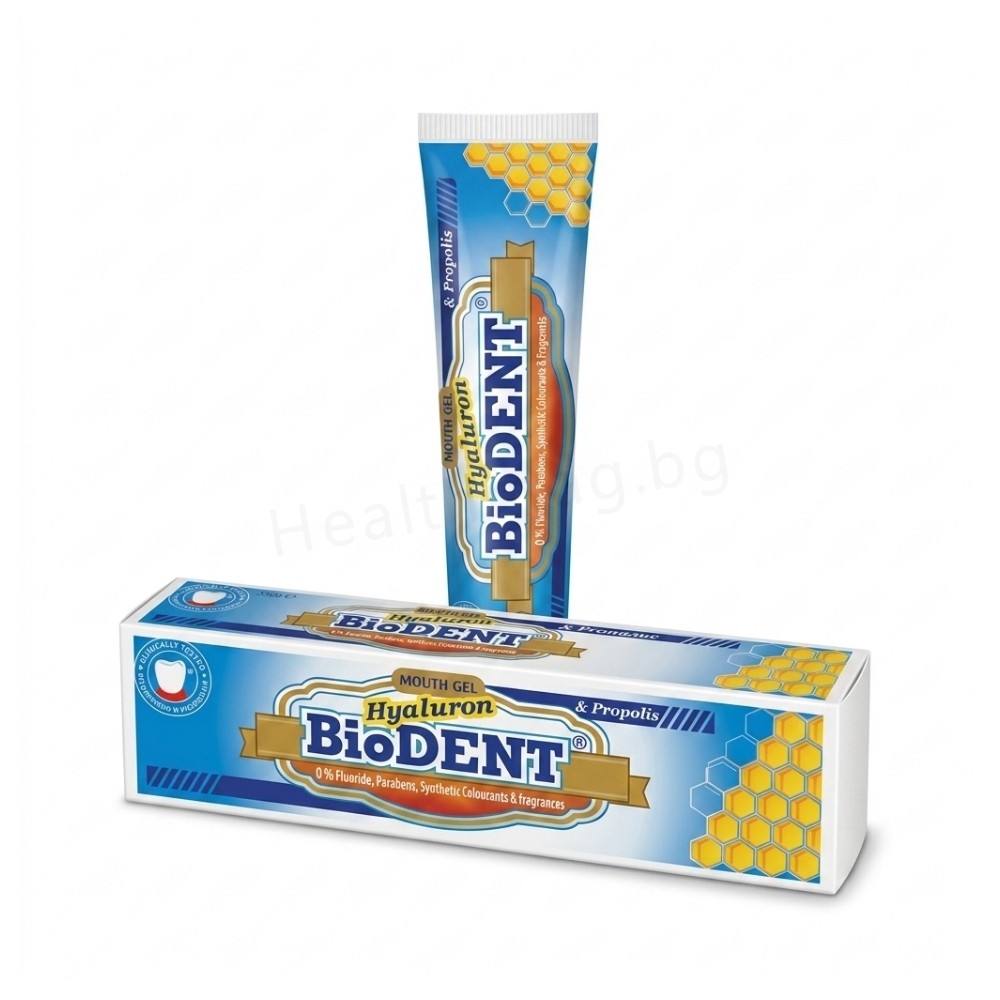 Гел за венци с хиалурон и прополис 30 г, BioDent (BioDent Hyaluron & Propolis Gum Gel 30 g)