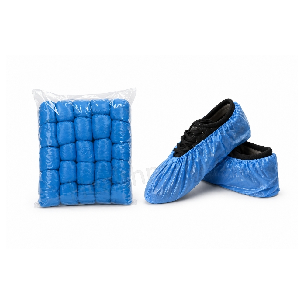 КАЛЦУНИ ПОЛИЕТИЛЕН /ЕДНОКРАТНИ/ х 100 бр POLYETHYLENE SHOE COVERS /DISPOSABLE/ x 100 PCS