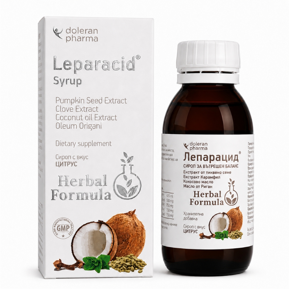 Leparacid® syrup Лепарацид® сироп за вътрешен баланс  Хранителна добавка за възрастни и деца над 2 год.