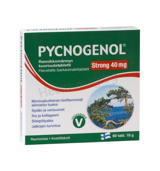Пикногенол Стронг Екстракт от кора на френски бор Пиния 40 мг 60 табл. ( Pycnogenol Strong 40 mg 60tabl. )