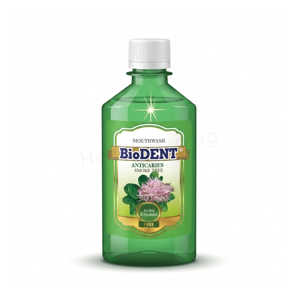 Вода за уста със смрадлика 300 мл, BioDent (BioDent Anticaries Mouthwash Smoke Tree 300 ml)