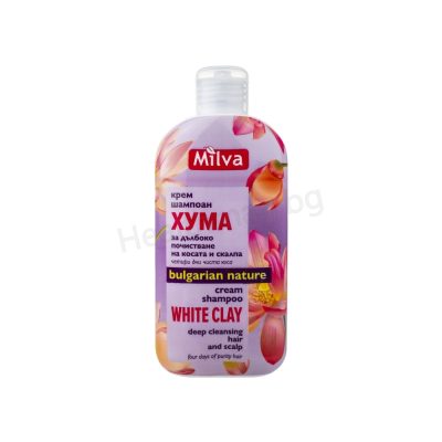 Крем шампоан за коса Хума Милва Milva Clay Shampoo – Deep Cleansing & Scalp Detox