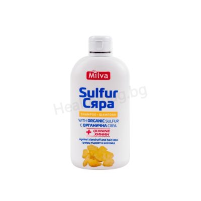 Шампоан с Органична сяра и хинин 200 мл Милва Milva Organic Sulfur & Quinine Shampoo – Anti-Dandruff & Anti Hair Loss Care
