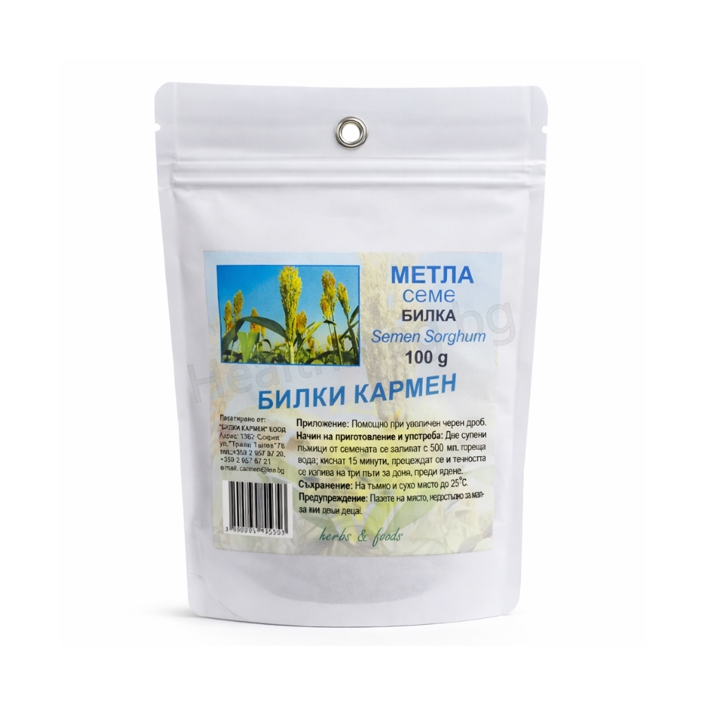 Метла (сорго) семе 100 г Билки Кармен Sorghum Seed – Carmen Detox & Liver Support