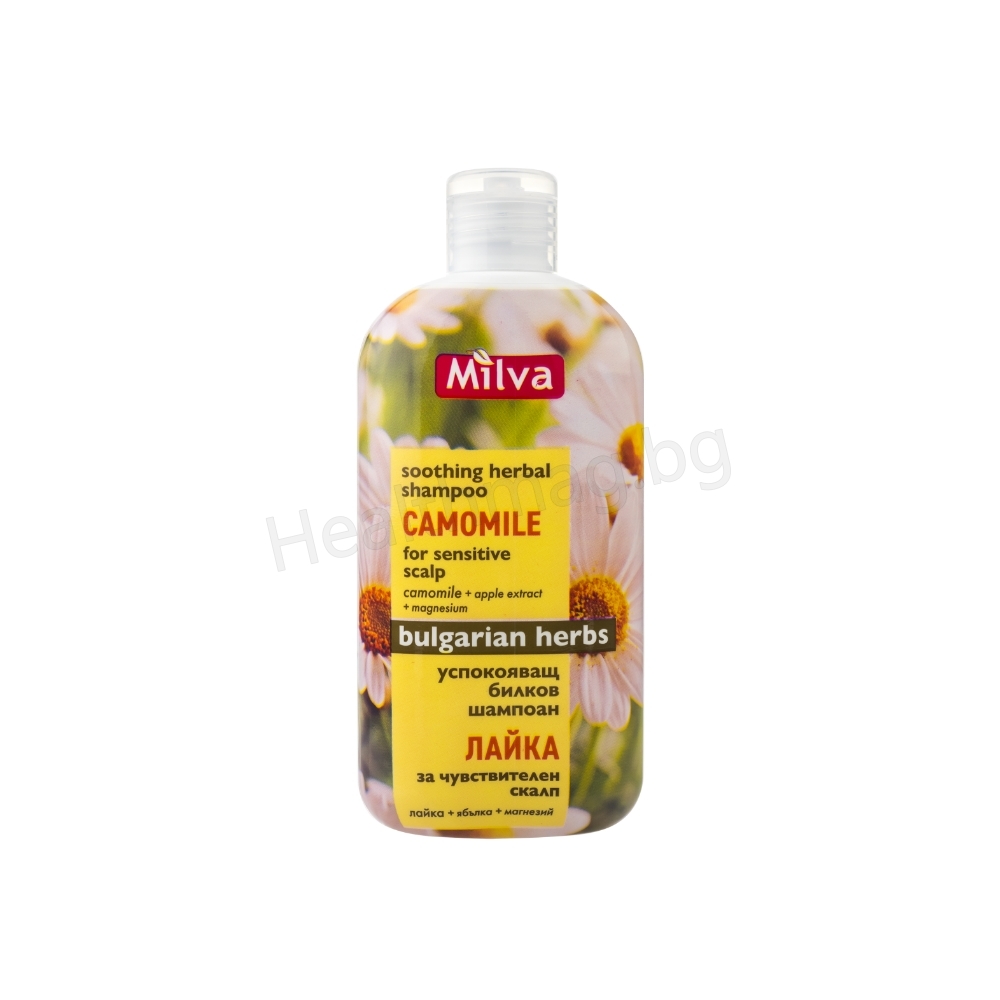 Шампоан за коса с Лайка 200 мл Милва Milva Chamomile Shampoo – Soothing & Gentle Hair Care