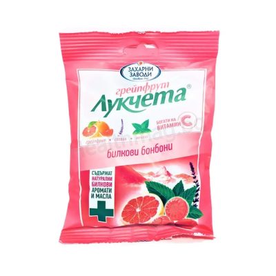 Билкови бонбони Лукчета с грейпфрут 75 г, Захарни Заводи