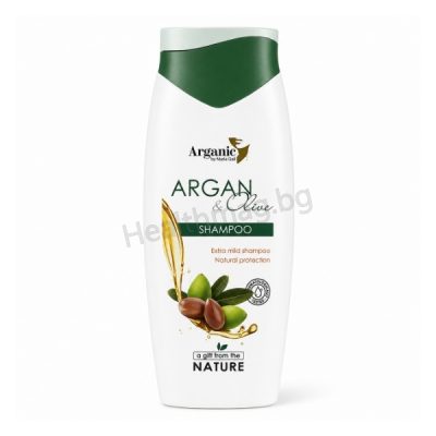 Шампоан Арган и Маслина 400 мл, Aries Cosmetics Argan & Olive Shampoo – Aries Cosmetics