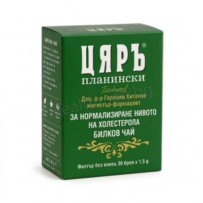 Чай Цяръ за нормализиране на холестерола х 30 филтъра, Меркурий Tsiar Herbal Tea for Cholesterol Balance x 30 Filters