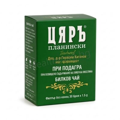 Чай Цяръ При подагра х 30 филтъра, Меркурий Tsiar Herbal Tea for Uric Acid Balance x 30 Filters