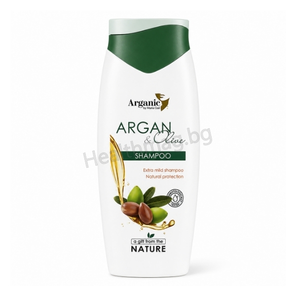 Шампоан Арган и Маслина 400 мл, Aries Cosmetics Argan & Olive Shampoo – Aries Cosmetics