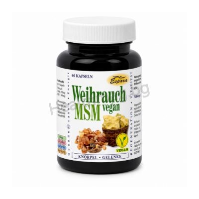 МСМ + Тамян х 60 капсули – Espara MSM + Boswellia (Weihrauch) x 60 Capsules Espara