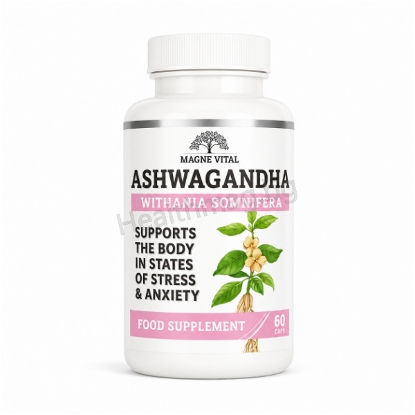Ашваганда екстракт 300 mg х 60 капс. - Magne Vital Magne Vital Ashwagandha Root Extract 300 mg, 60 Capsules