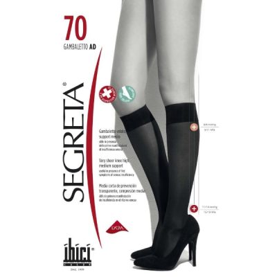Дамски компресивни 3/4 чорапи 70 Den - Segreta Segreta Women's Knee-High Compression Stockings 70 DEN