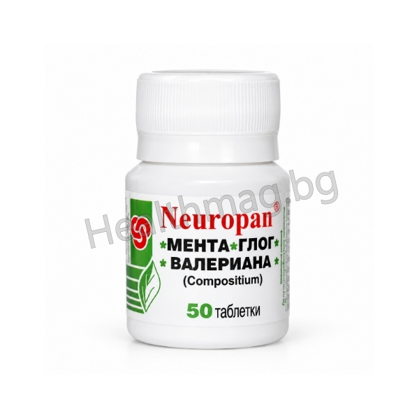 Неуропан Мента, Глог, Валериана х 50 табл. - Панацея Neuropan tabl. x 50